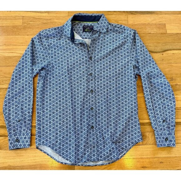 Society of Threads Men’s Dress Shirt Size Medium Blue - Picture 1 of 3